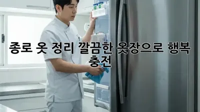 종로 옷 정리🧹✨: 깔끔한 옷장으로 행복 충전!